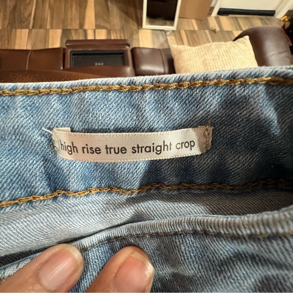 Wrangler High Rise True Straight Cropped Light Blue Women’s Plus Jeans Sz 16/26 - Picture 11 of 13